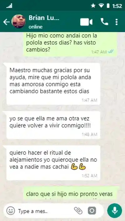 Testimonio WhatsApp 1 — Brujos en Chile